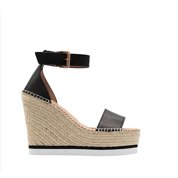 See by Chloe Glyn Black Leather Platform Sandals - Picture 6 of 14